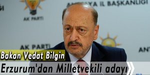 Bakan Bilgin, Ak Partiden Erzurum adayı
