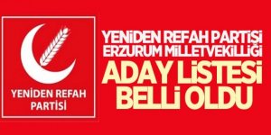Yeniden Refah Partisi'nden milletvekili aday listesi