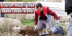 Erzurum mezarlığında bebek cesedi