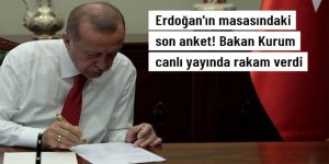 Erdoğan'ın masasındaki son anket! Bakan Kurum canlı yayında paylaştı