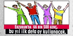 Erzurum'da  66 bin 500 genç, bu yıl ilk defa oy kullanacak.