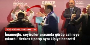 İmamoğlu, Kılıçdaroğlu'na tıpatıp benzeyen adamı görünce sahneye çıkardı: