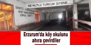 Erzurum'da belediyeye verilen halı dokuma atölyesi, ahıra dönüştürülmüş