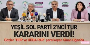 Yeşil Sol Parti ikinci tur kararını verdi!