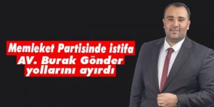 Memleket Partisi 1. Sıra adayı partisinden istifa etti