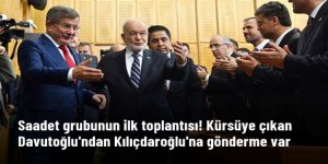 Kürsüye önce Karamollaoğlu, sonra Davutoğlu çıktı