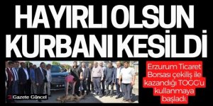 Erzurum'da TOGG Oltu'ya kurban kestiler!