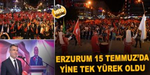 Erzurum tek yürek oldu. Meydan doldu taştı