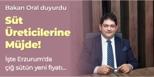 İşte Erzurum'da çiğ sütün yeni fiyatı...