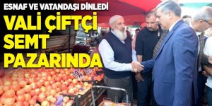 Bu vali makamında oturmuyor: Erzurum Valisi pazara çıktı
