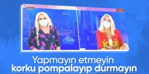 Canlı yayında şaşırtan anlar: Programa maske takarak çıktılar!