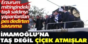 Ekrem İmamoğlu'na Erzurum'da taş değil çiçek atmışlar!