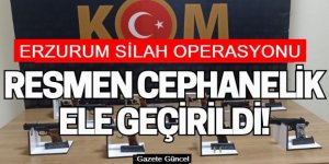Erzurum'da silah operasyonu. 11 Tabanca ele geçirildi