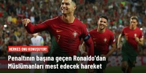 Penaltının başına geçen Cristiano Ronaldo 'bismillah' çekti