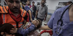 İsrail'in bombaladığı Gazze'deki hastanede çekilen görüntüler yürek yaktı!
