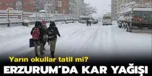 Erzurum'da yarın okullar tatil mi?