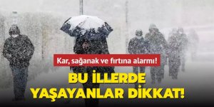 Kar, sağanak ve fırtına alarmı!