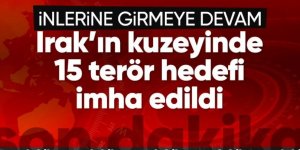 Irak'ın kuzeyine hava harekatı: 15 hedef imha edildi