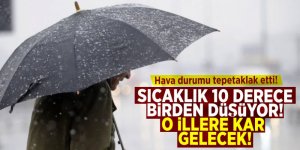 Kar geliyor: Sıcaklık 10 derece birden düşüyor