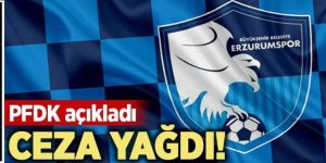 PFDK Erzurumspor'a ceza yağdırdı