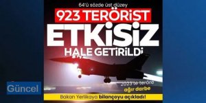 64'ü sözde üst düzey 923 terörist etkisiz hale getirildi