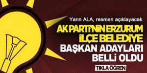 İşte AK Parti Erzurum ilçe belediye başkan adayları: Yarın Ala resmen açıklayacak