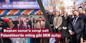 Palandöken’de miting gibi SKM açılışı