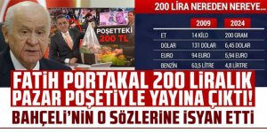 Fatih Portakal elindeki 200 liralık poşetle Devlet Bahçeli’nin o sözlerine isyan etti