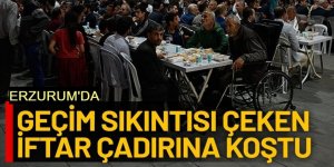 Erzurum'da iftar kuyruğu: Geçim sıkıntısı olan çatıra koştu