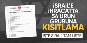 İsrail'e ihracat kısıtlaması