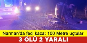 Narman'da feci kaza: 3 ölü, 2 yaralı