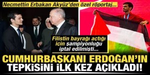 Filistin bayrağı açan şampiyon Necmettin Erbakan Akyüz ÜLKE TV''ye konuştu