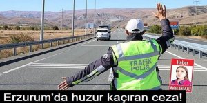 Erzurum'da huzur kaçıran ceza!