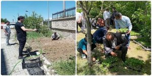 Erzurum'un ilçelerinde fideler toprakla buluştu