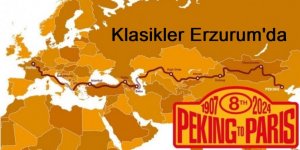 Klasik araçları ile Pekin'den Erzurum'a geldiler