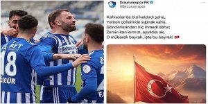 Erzurumspor'dan Türk Bayrağı paylaşımı