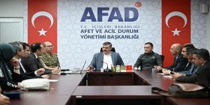 Erzurum'da sağanak sonrası kriz merkezi toplandı