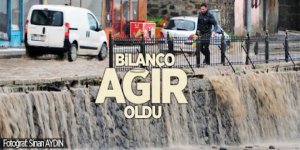 Erzurum’da sağanak yağışlar olumsuz etkiliyor