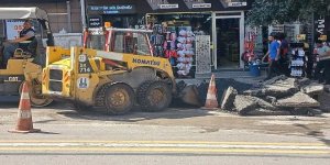 Cumhuriyet Caddesi'nde yenileme çalışması