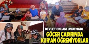 Erzurum’da göçer çocuklar için çadırda Kur’an kursu