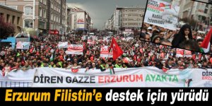 Erzurum Filistin'e destek eylemi yapıldı