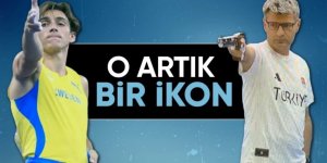 Dünya ve olimpiyat rekoru kıran Armand Duplantis'ten Yusuf Dikeç pozu