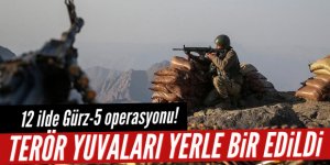 Terör inleri yerle bir edildi: 12 ilde Gürz-5 operasyonu