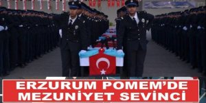 Erzurum'da POMEM mezuniyet törenin de evlilik teklifi