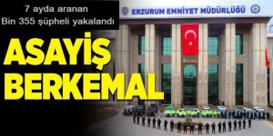 Erzurum'da asayiş berkemal!