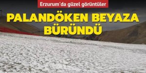 Palandöken zirvesi beyaza büründü: Havalar soğudu