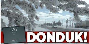 Erzurum'da termometreler -26'yı gördü