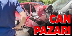 Erzurum'da Minibüs ile otomobilin çarpıştı: 2 kişi öldü, bir kişi yaralandı