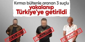 Kırmızı Bültenle aranan 3 suçlu daha Türkiye'ye getirildi