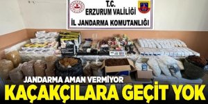 Erzurum'da Jandarmadan kaçak tütün operasyonu